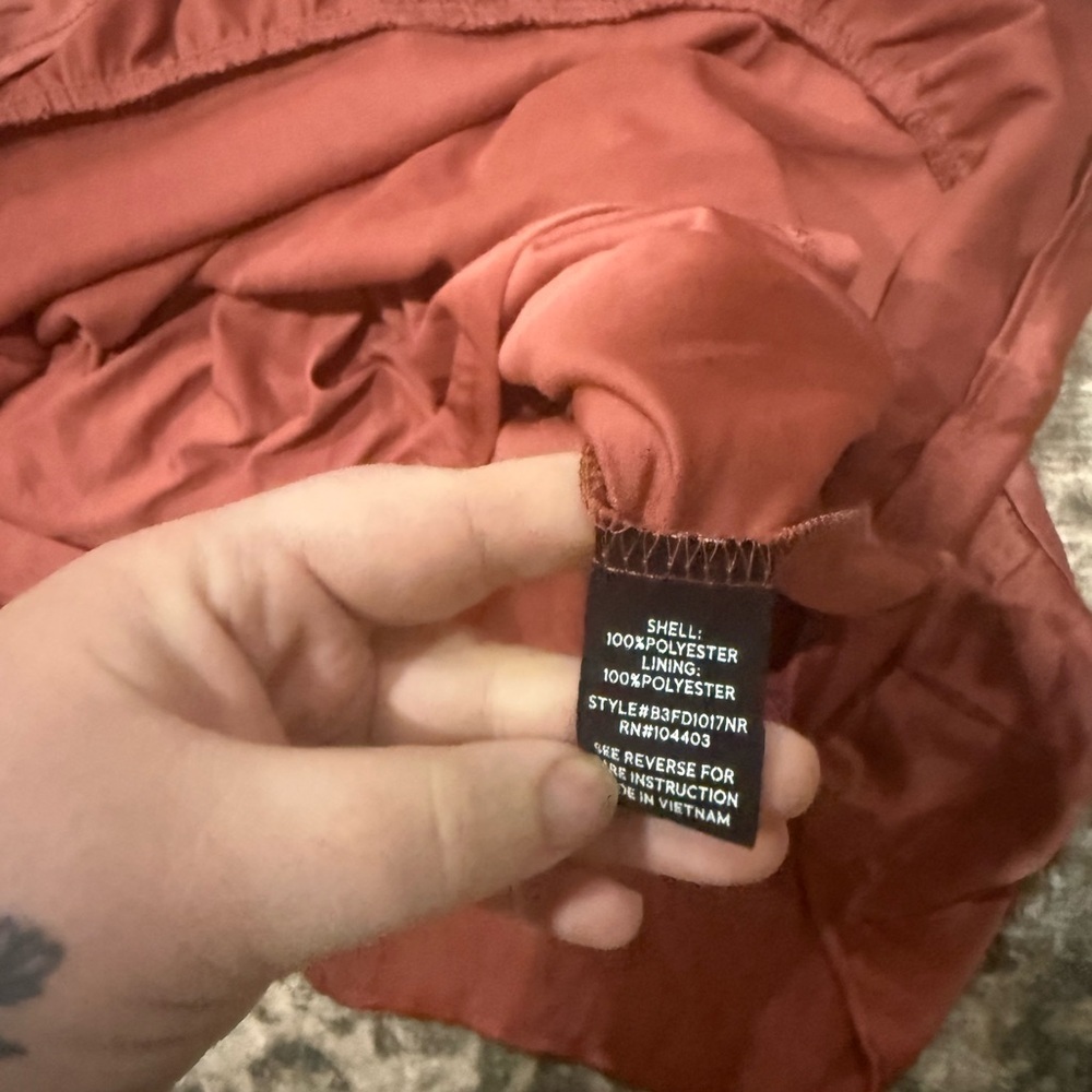 ✨ Blu Pepper Rust Satin Cutout Mini Dress – Size M ✨ - Picture 5 of 7